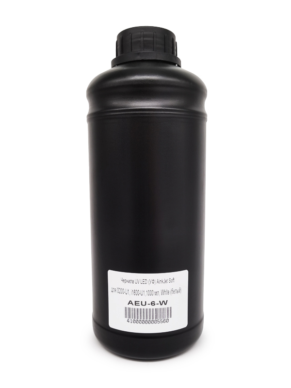 Чернила UV LED (УФ) AinkJet Soft для i3200-U1/ i1600-U1,1000 мл, White (Белый)