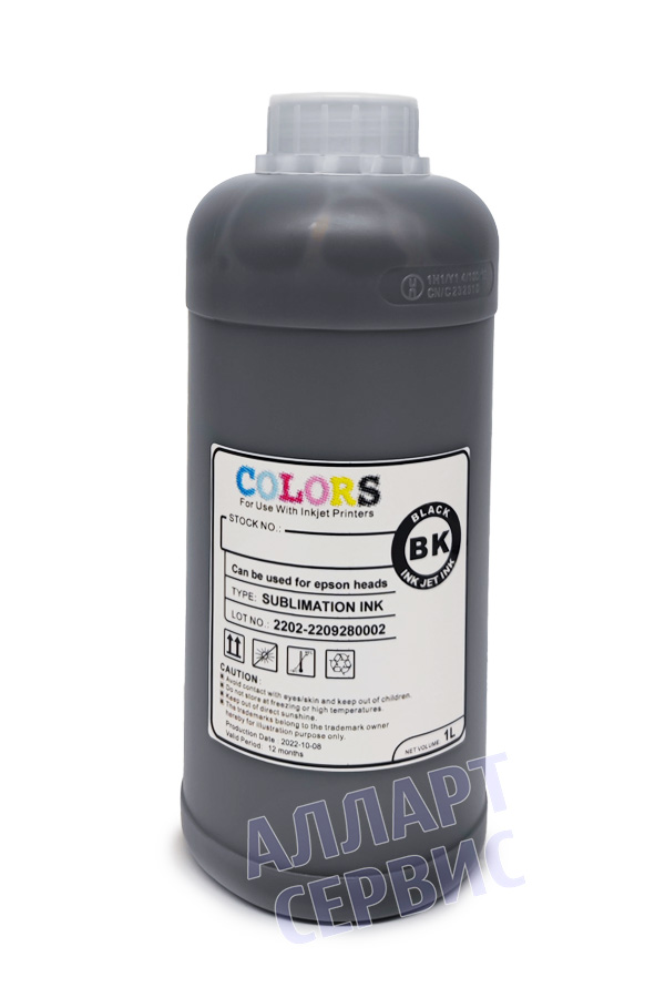 Чернила сублимационные COLORS для Epson F-6200/6300/7200/9300/9400/9400H, Black (черный) 1000 мл