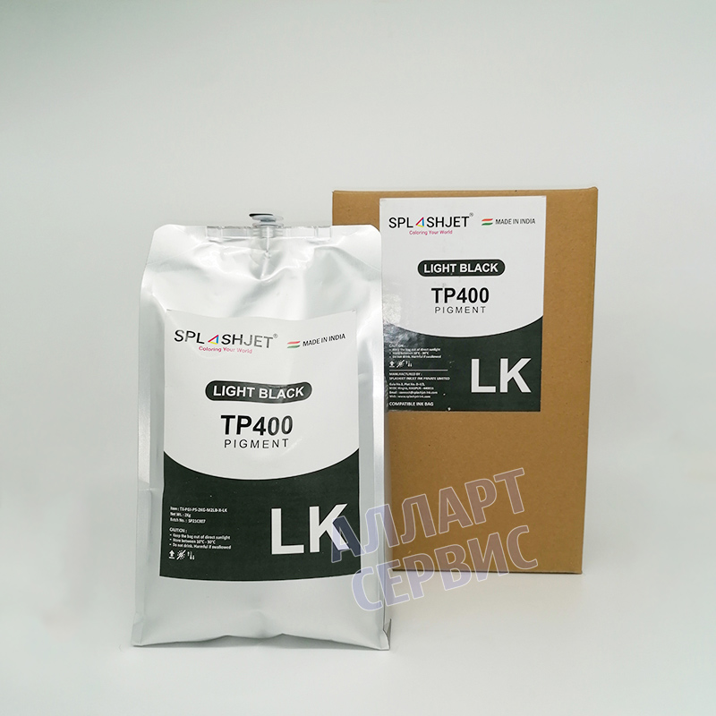 Чернила текстильные SPLASHJET PS для Mimaki TX300, Light Black (Светло-черный), пакет 2000мл с чипом, Индия