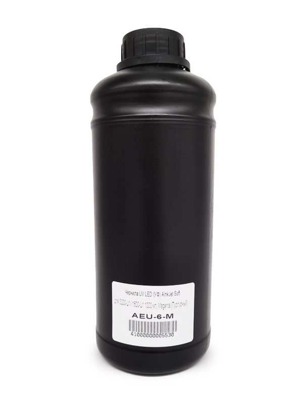 Чернила UV LED (УФ) AinkJet Soft для i3200-U1/ i1600-U1,1000 мл, Magenta (Пурпурный)