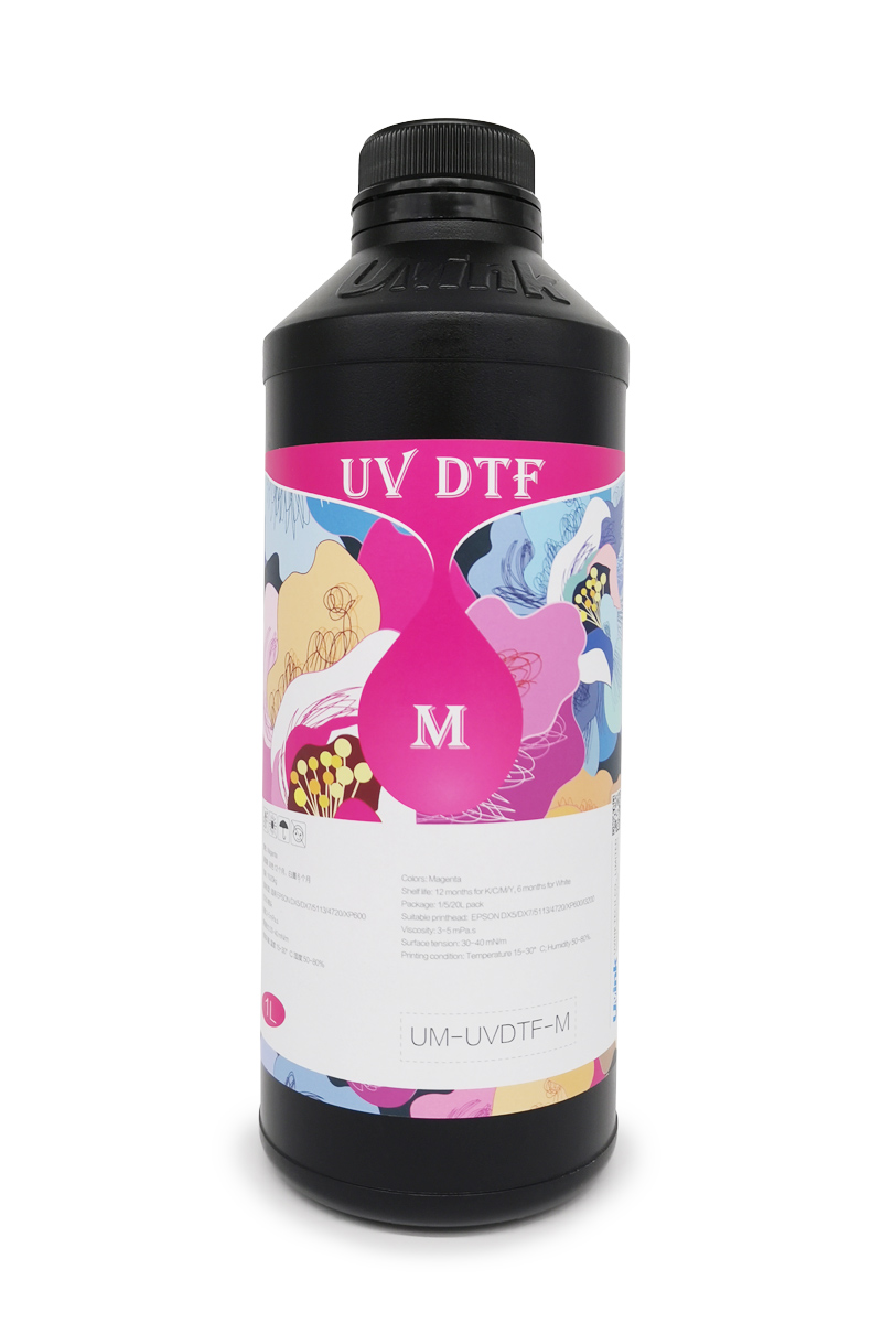 Чернила UV DTF UVINK HARD для DX5/4720/I3200/XP600/ F1080/I1600/TX800,1000мл, Magenta (Пурпурный)