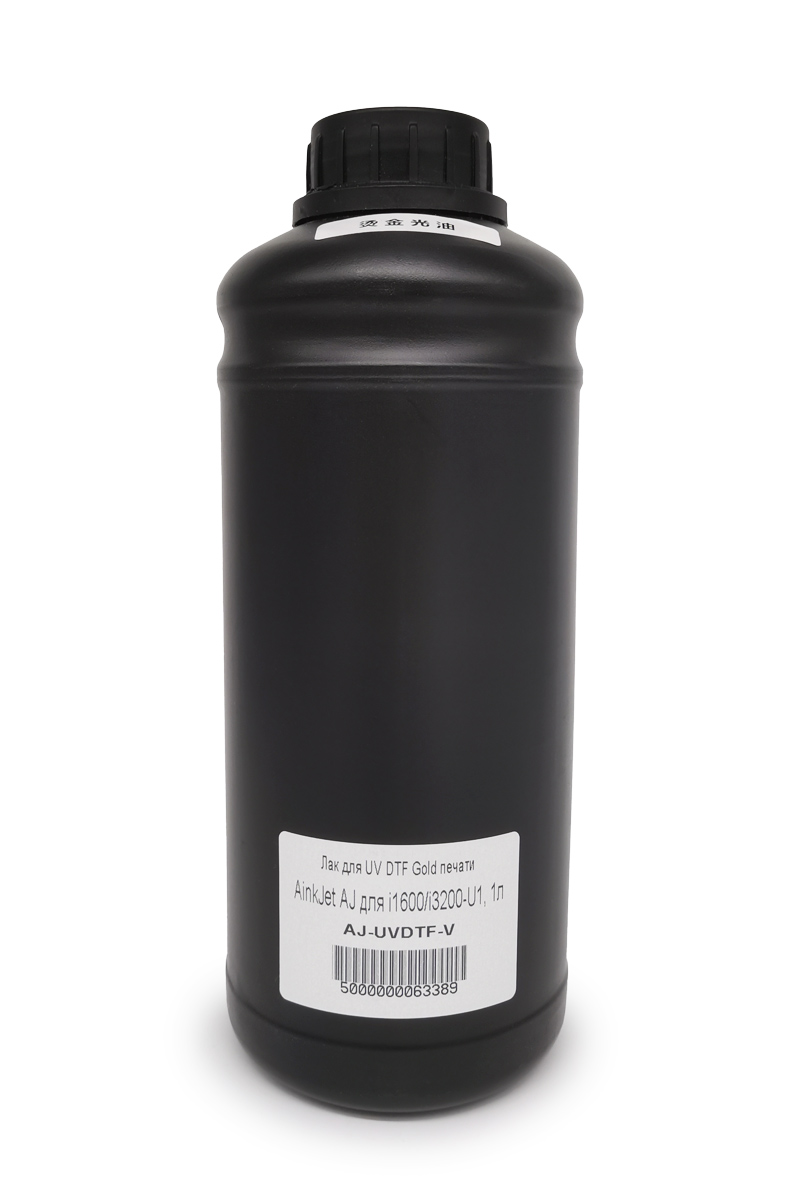 Лак для UV DTF Gold печати (фольга) AinkJet AJ для i1600/i3200-U1, 1л
