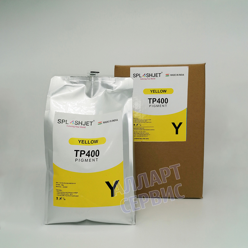 Чернила текстильные SPLASHJET PS для Mimaki TX300, Yellow (Желтый), пакет 2000мл с чипом, Индия