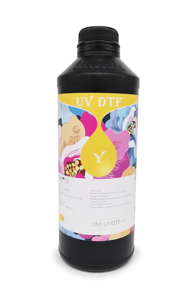 Чернила UV DTF UVINK HARD для DX5/4720/I3200/XP600/ F1080/I1600/TX800, 1000мл, Yellow (Желтый)