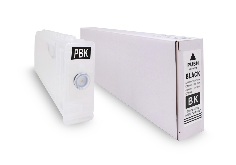 Перезаправляемый картридж (ПЗК) для Epson SureColor SC-T3000/5000/7000/3200/5200/7200 и F2000/F2100, Black, с пакетом, без чипа, 700 мл