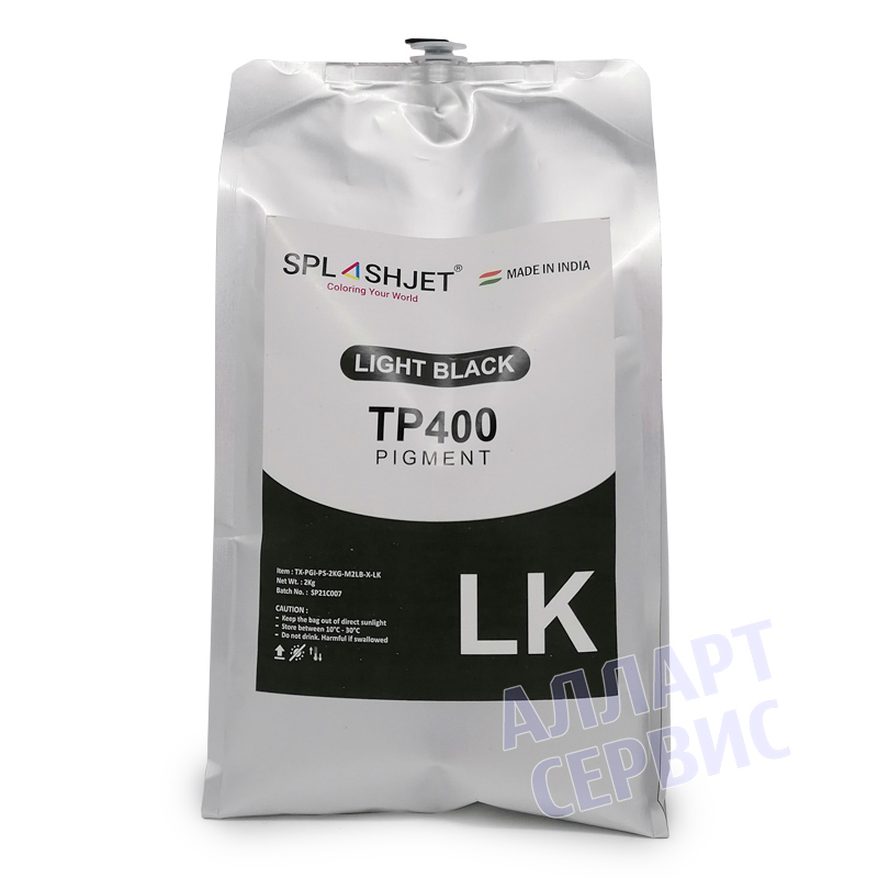 Чернила текстильные SPLASHJET PS для Mimaki TX300, Light Black (Светло-черный), пакет 2000мл с чипом, Индия
