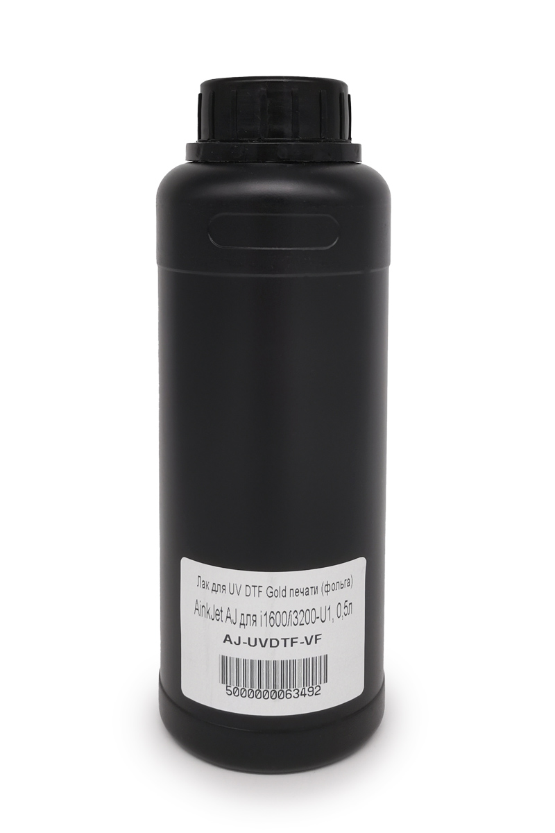 Лак для UV DTF Gold печати AinkJet AJ для i1600/i3200-U1, 0,5л