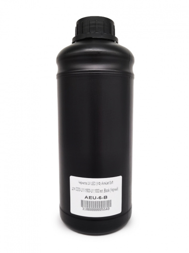 Чернила UV LED (УФ) AinkJet Soft для i3200-U1/ i1600-U1,1000 мл, Black (Черный)