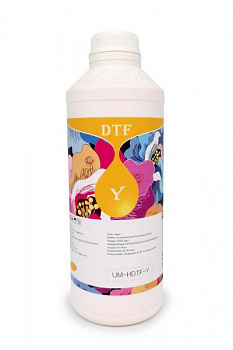 Чернила текстильные UVINK для DTF печати, Yellow (Желтый), 1л