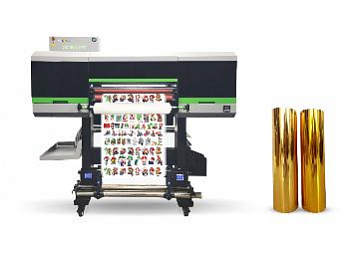 Комплекс для UV DTF Gold печати AJ-600EX/75, принтер 60 см/ламинатор 75 см, i1600*4шт, РИП, ВВЭ