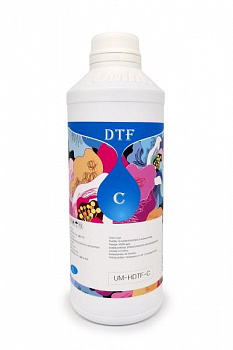 Чернила текстильные UVINK для DTF печати, Cyan (Голубой), 1л
