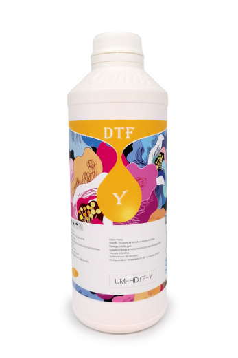 Чернила текстильные UVINK для DTF печати, Yellow (Желтый), 1л